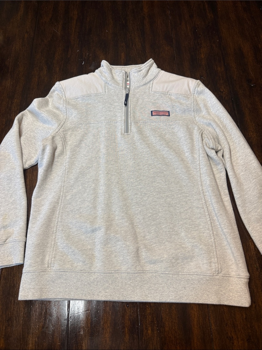 Vineyard Vines Light Gray Quarter-Zip Pullover